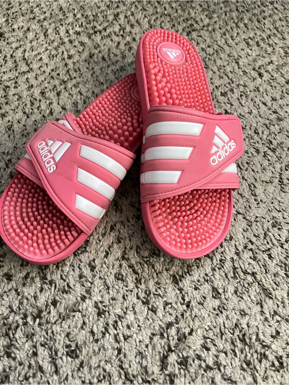adidas Pink Massage Slide Sandals